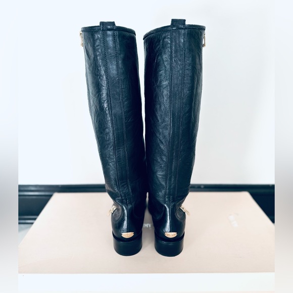 NIB AUTHENTIC JIMMY CHOO DOREEN BIKER LEATHER RIDING BOOTS....GET THE LV LOOK - Picture 5 of 11